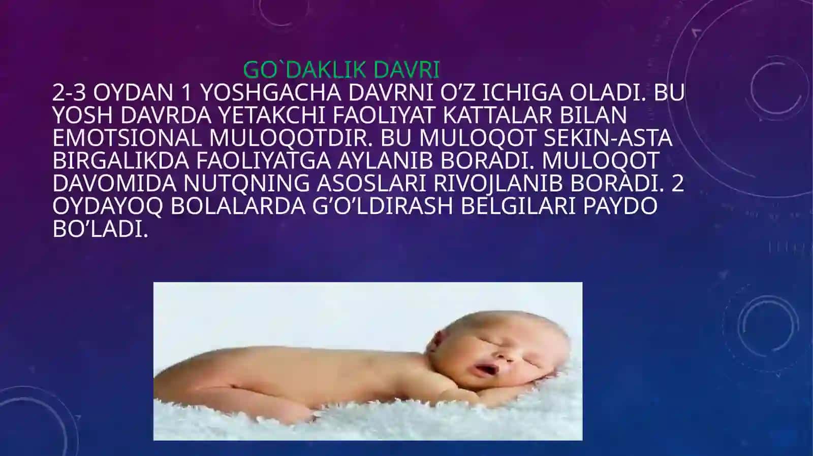 BOLALAR TILINING ILK RIVOJLANISH DAVRI 2