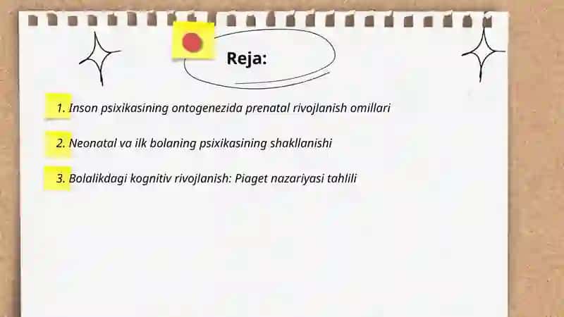 Inson psixikasining ontogenezda rivojlanishi 2