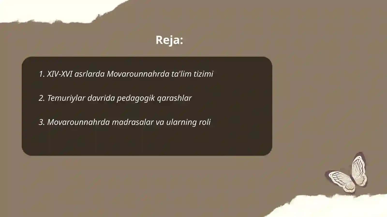 XIV-XVI asrlarda Movounnahrda tarbiya, maktab va pedagogik fikrlar 2