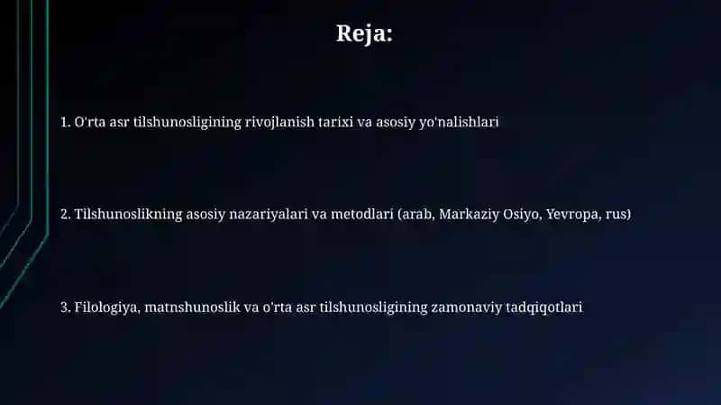 O'rta asrlar tilshunosligi 2