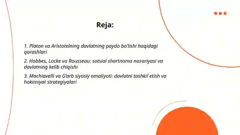 Davlatning paydo bo'lishiga oid Sharq va G'arb mutafakkirlari 2