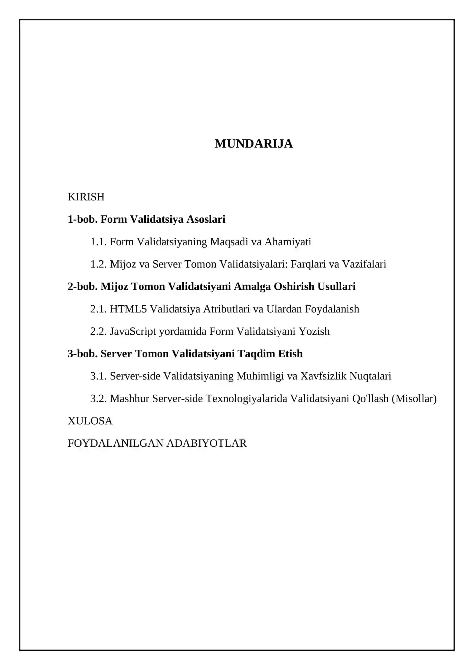 Web sahifalarda form validatsiya 2