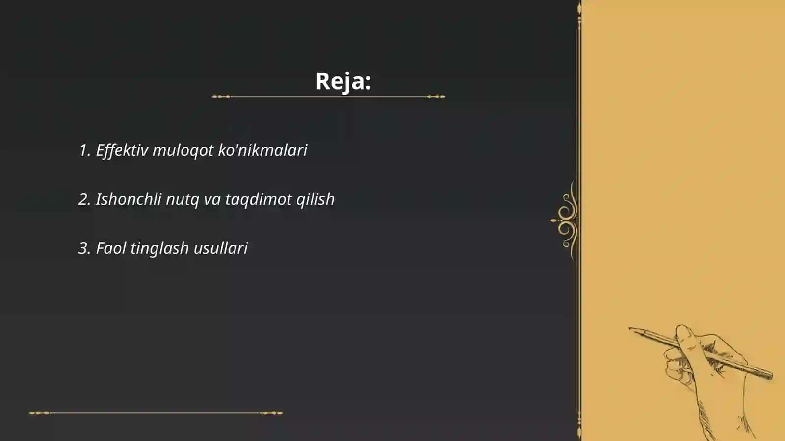 Effektiv muloqot ko'nikmalari 2