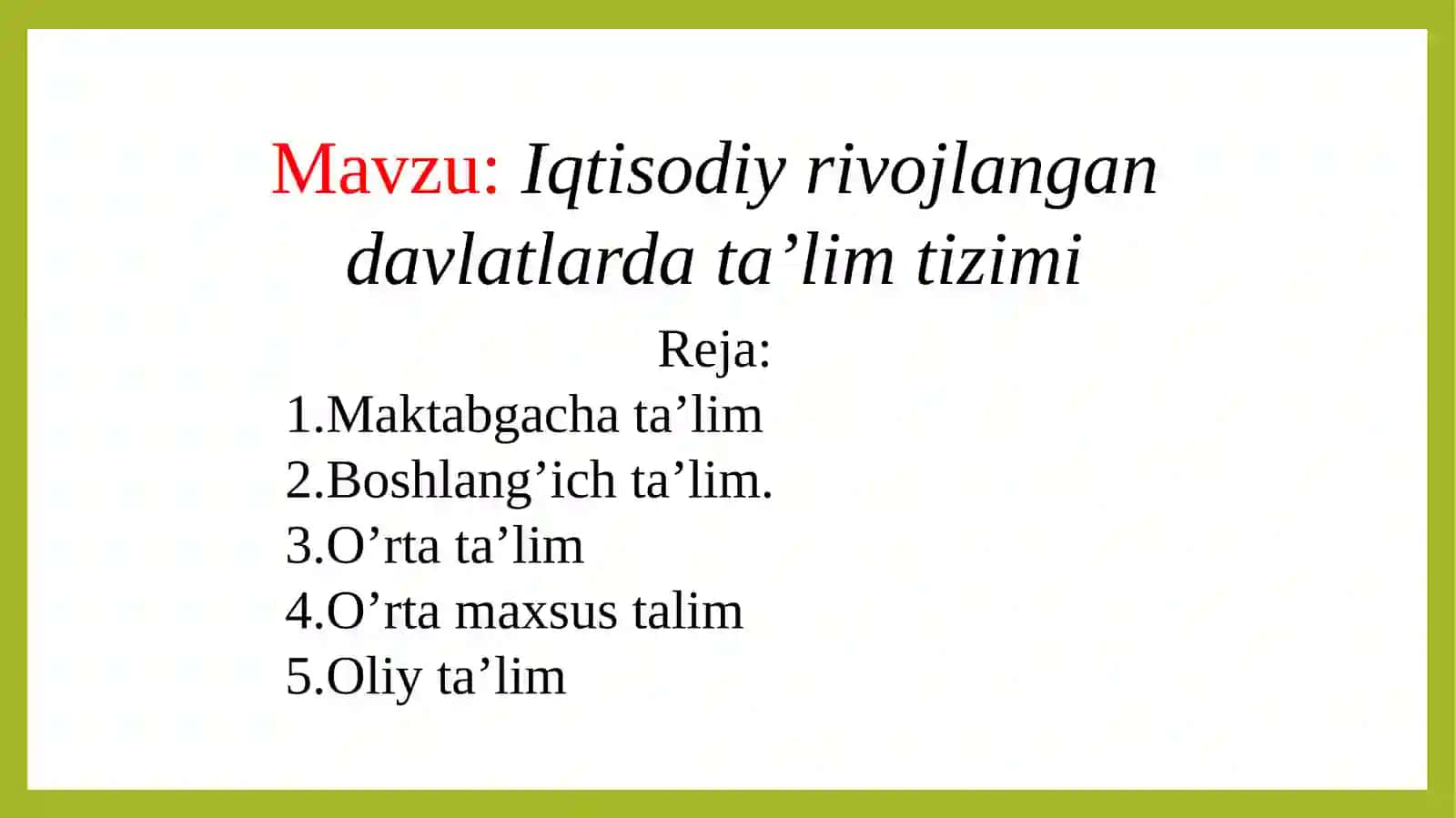 Agrobiotexnologiyalar va Oziq-ovqat Xavfsizligi Dorivor O'simliklarni Yetishtirish va Qayta Ishlash Texnologiyasi Yo'nalishi 2