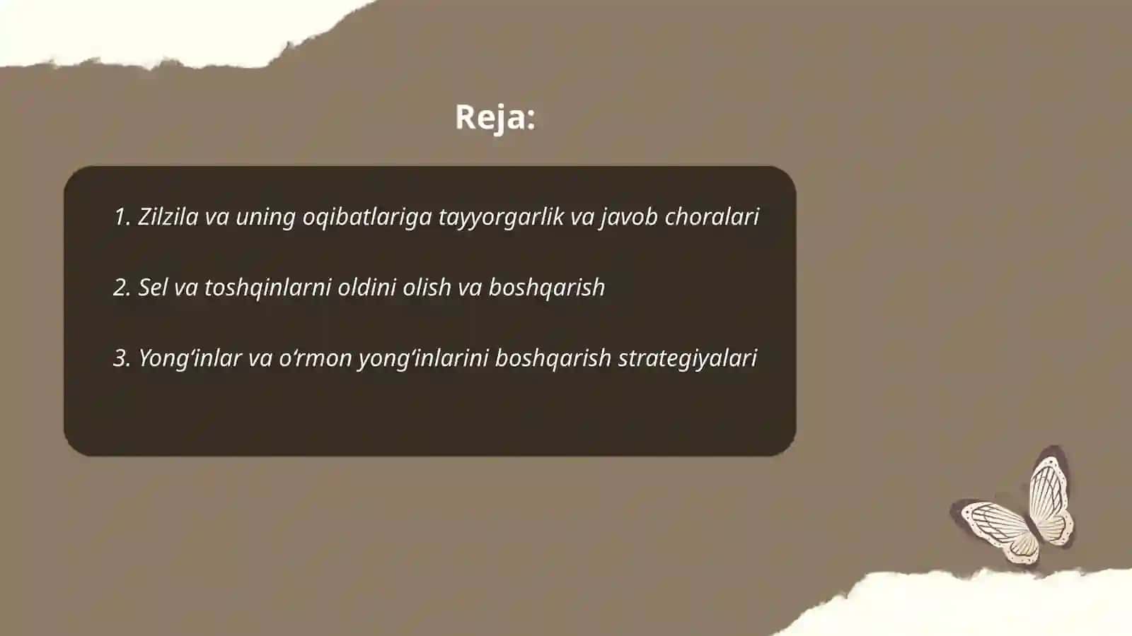 Tabbiy texnogen ekologik va ijtimoiy tusdagi favqulodda vaziyatlar 2