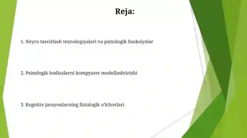 Psixik jarayonlarning shakllanishi va hukm surishini tekshirishning ob’ektiv metodlari 2