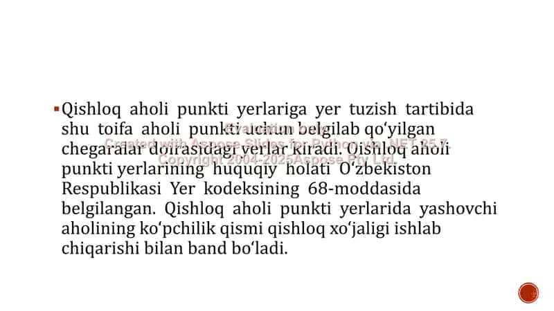 Aholi punkti yerlarining huquqiy holati 2