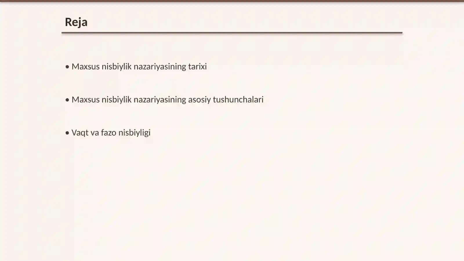 Maxsus nisbiylik nazariyasi elementlari 2
