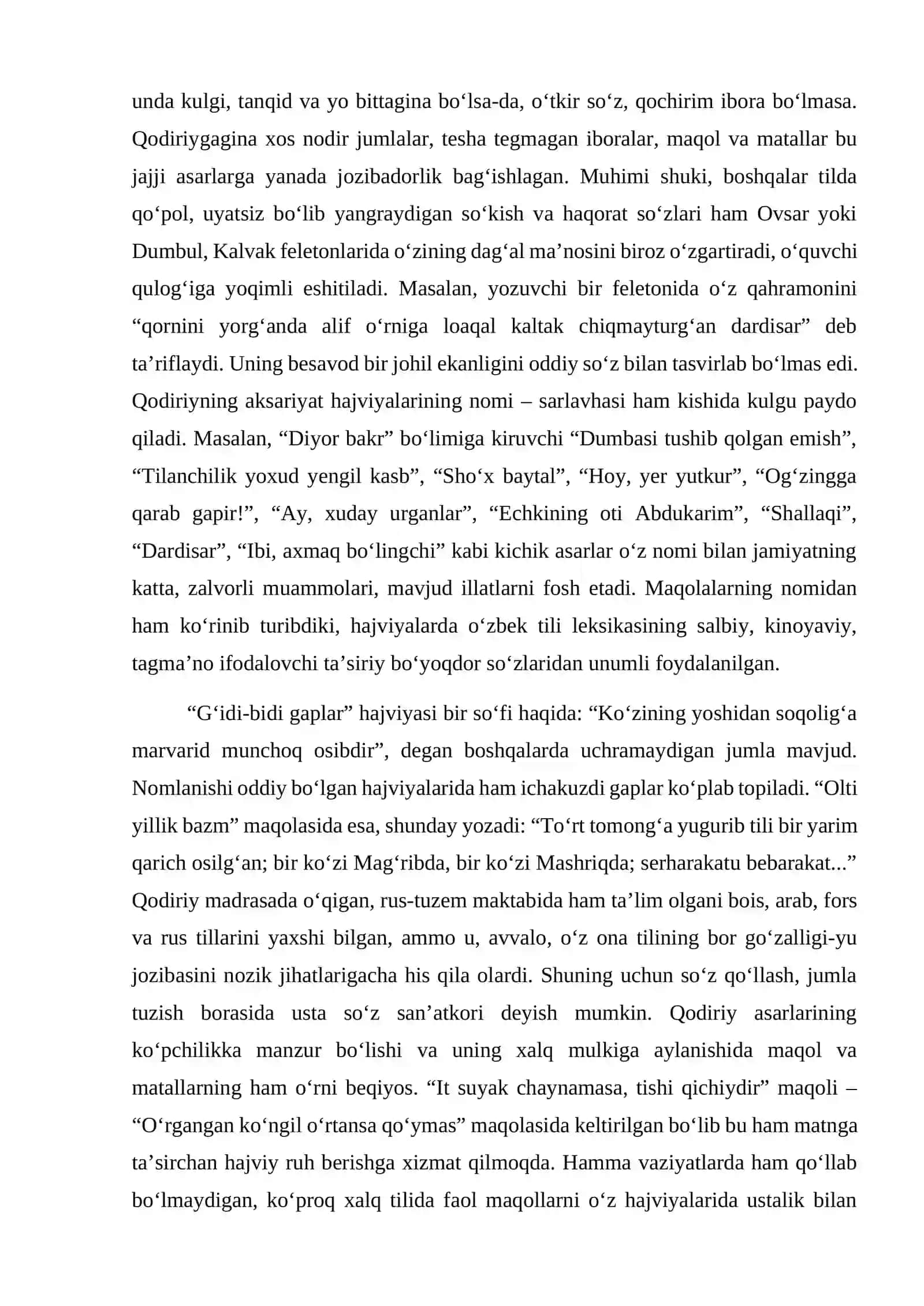 Abdulla Qodiriyning xarakter yaratish mahorati 2