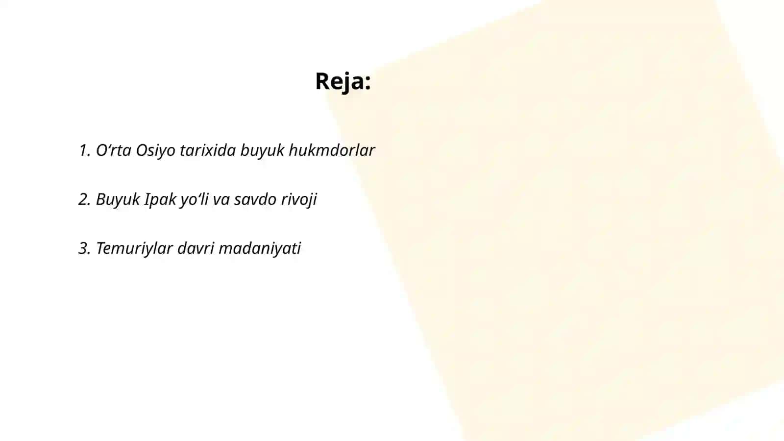 Oʻrta Osiyo tarixida buyuk hukmdorlar 2