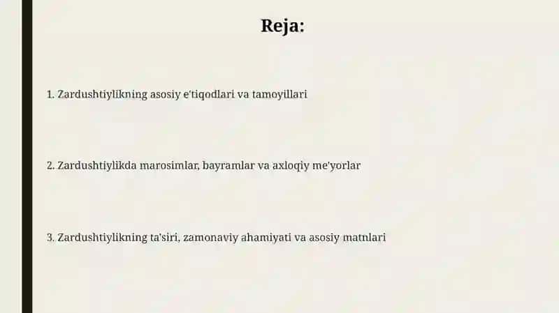 Zardushtiylik ta'limotida ur-odatlar, marosimlar, ma'naviy ahloqiy qarashlar 2
