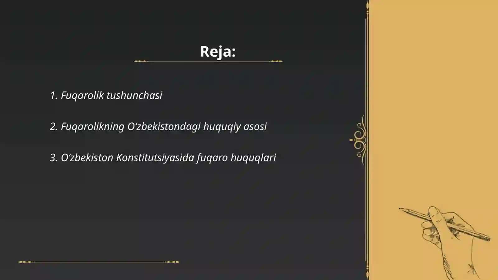 Fuqorolik va uning konstitutsiyaviy asoslari 2