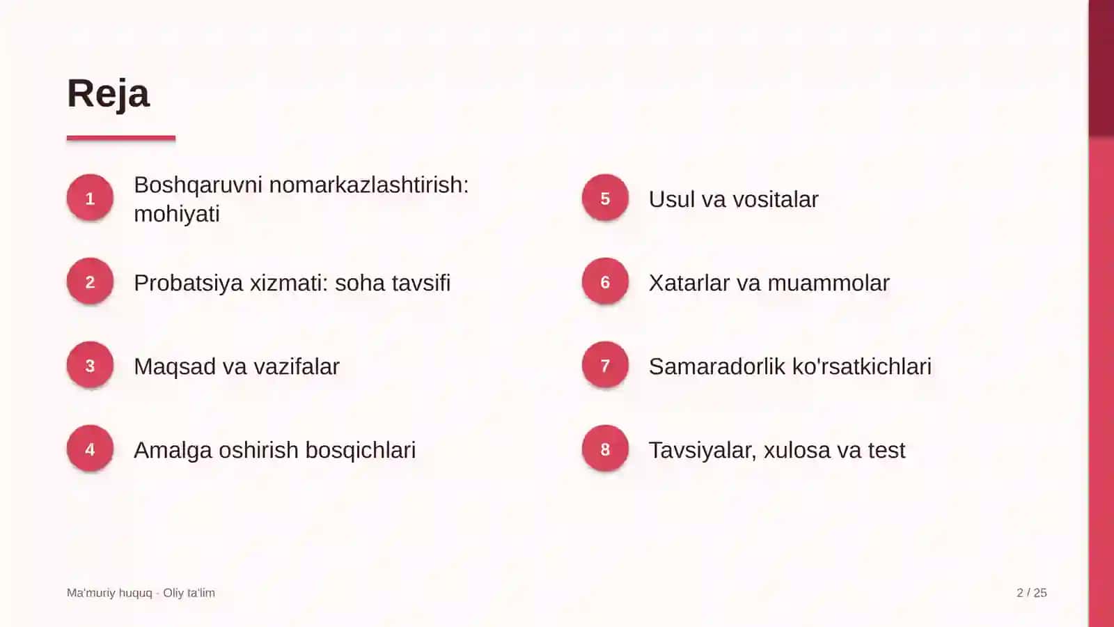 probatsiya xizmatida boshqaruvni nomarkazlashtirish 7667 2
