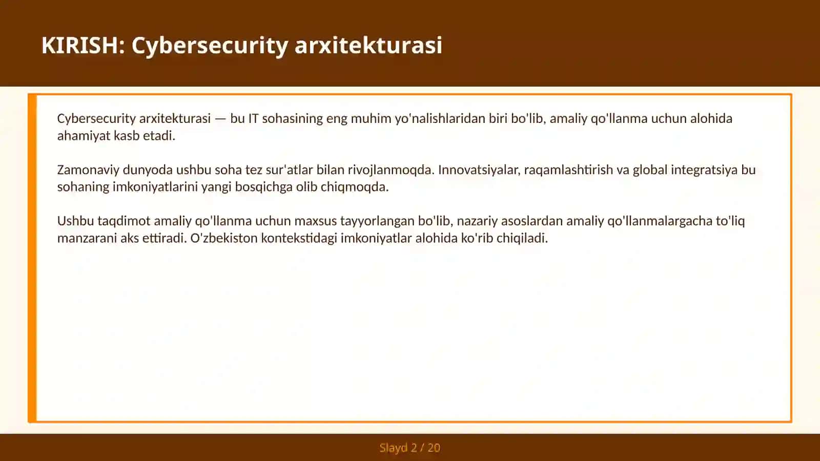 CYBERSECURITY ARXITEKTURASI 2
