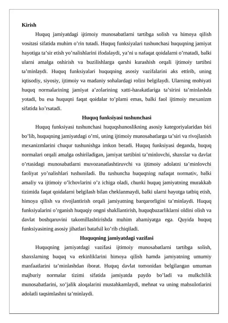 Huquq funksiyalari tushunchasi va turlari 2