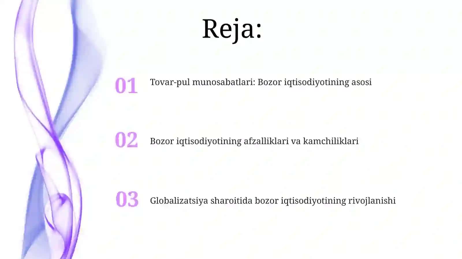 Tovar va pul munosabatlari bozor iqtisodiyotini asosi 2