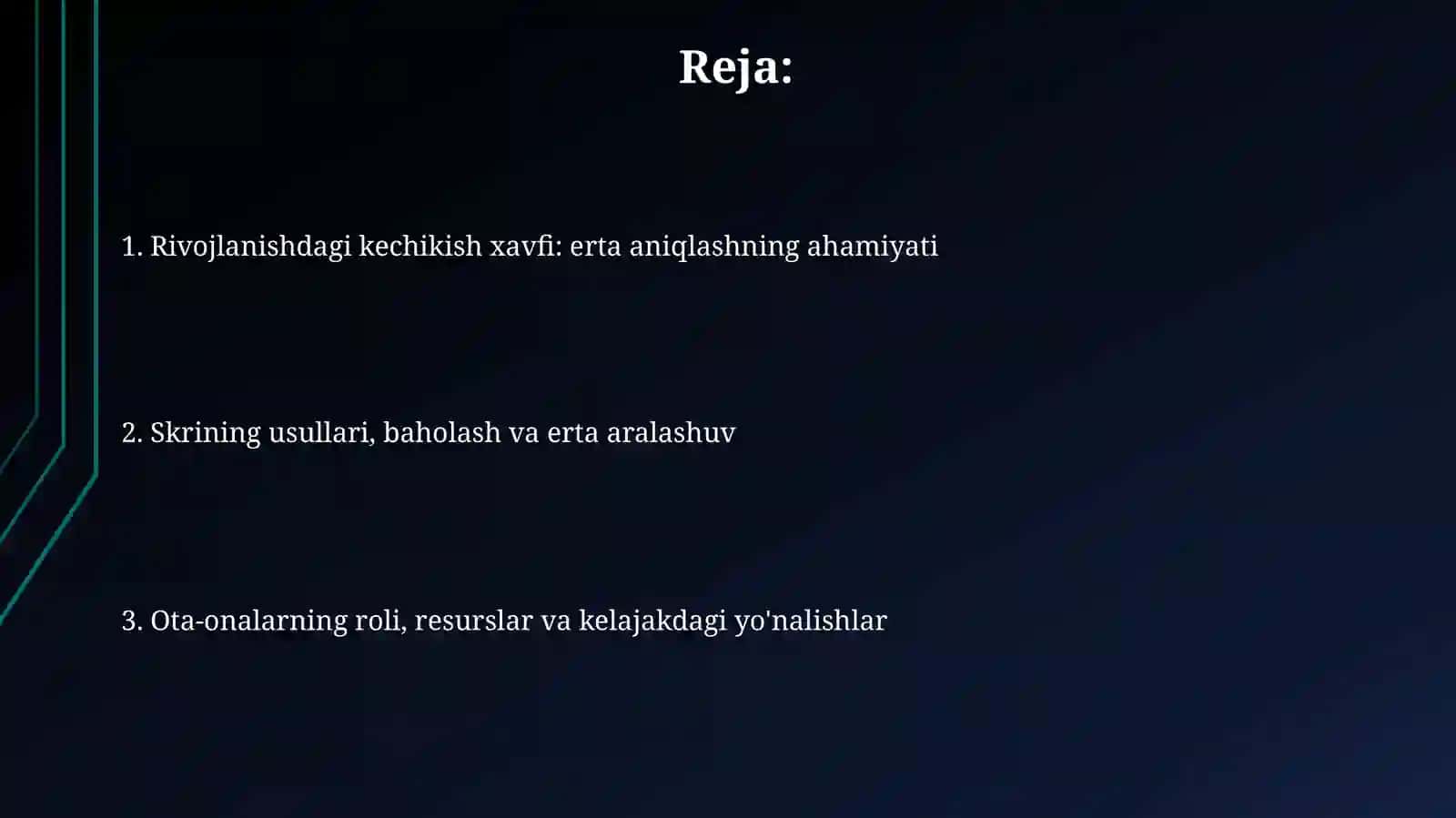 Rivojlanishda kechikishi xavfi boʻlgan bolalarni erta aniqlash 2