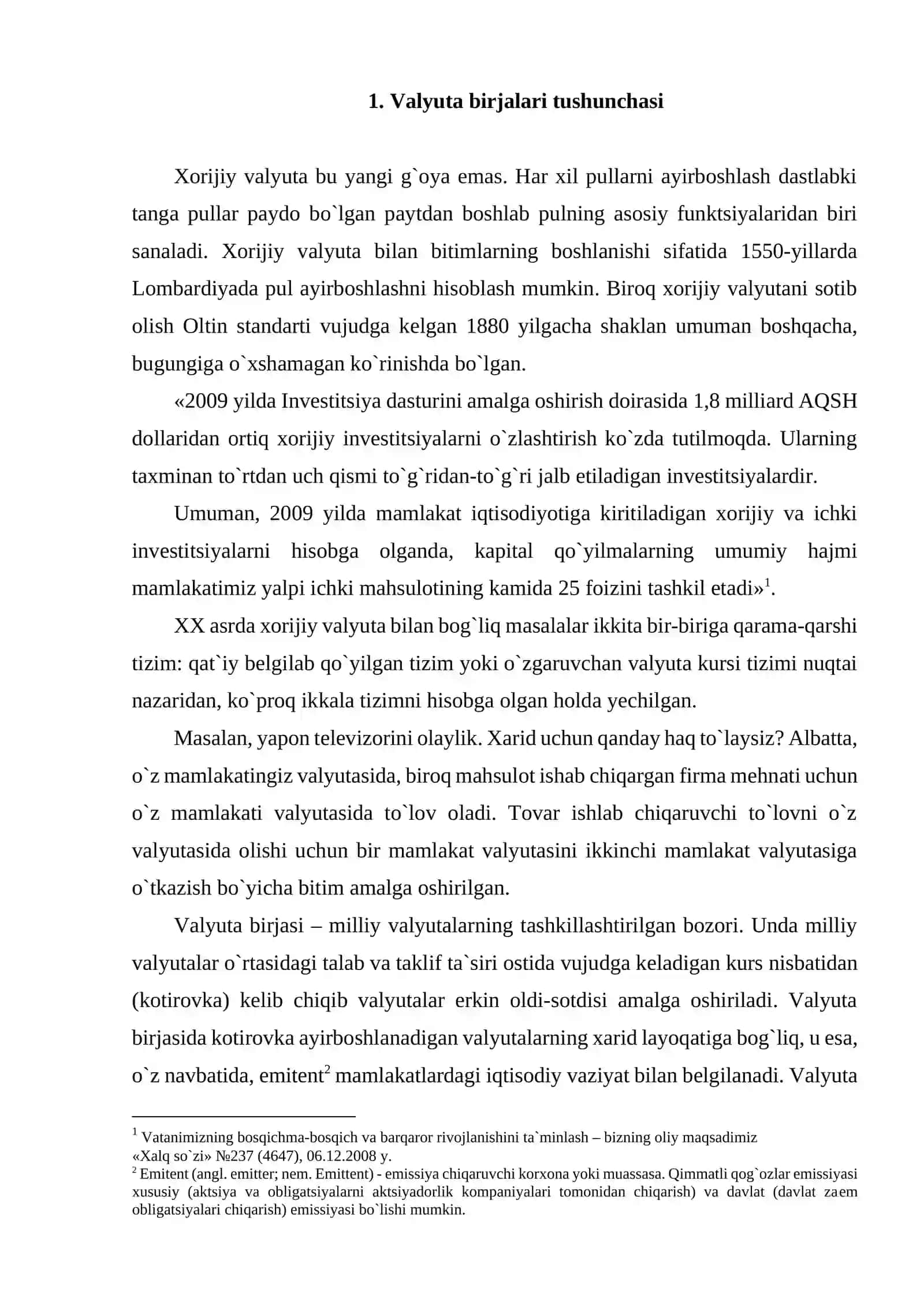 Valyuta birjalari tushunchasi 2