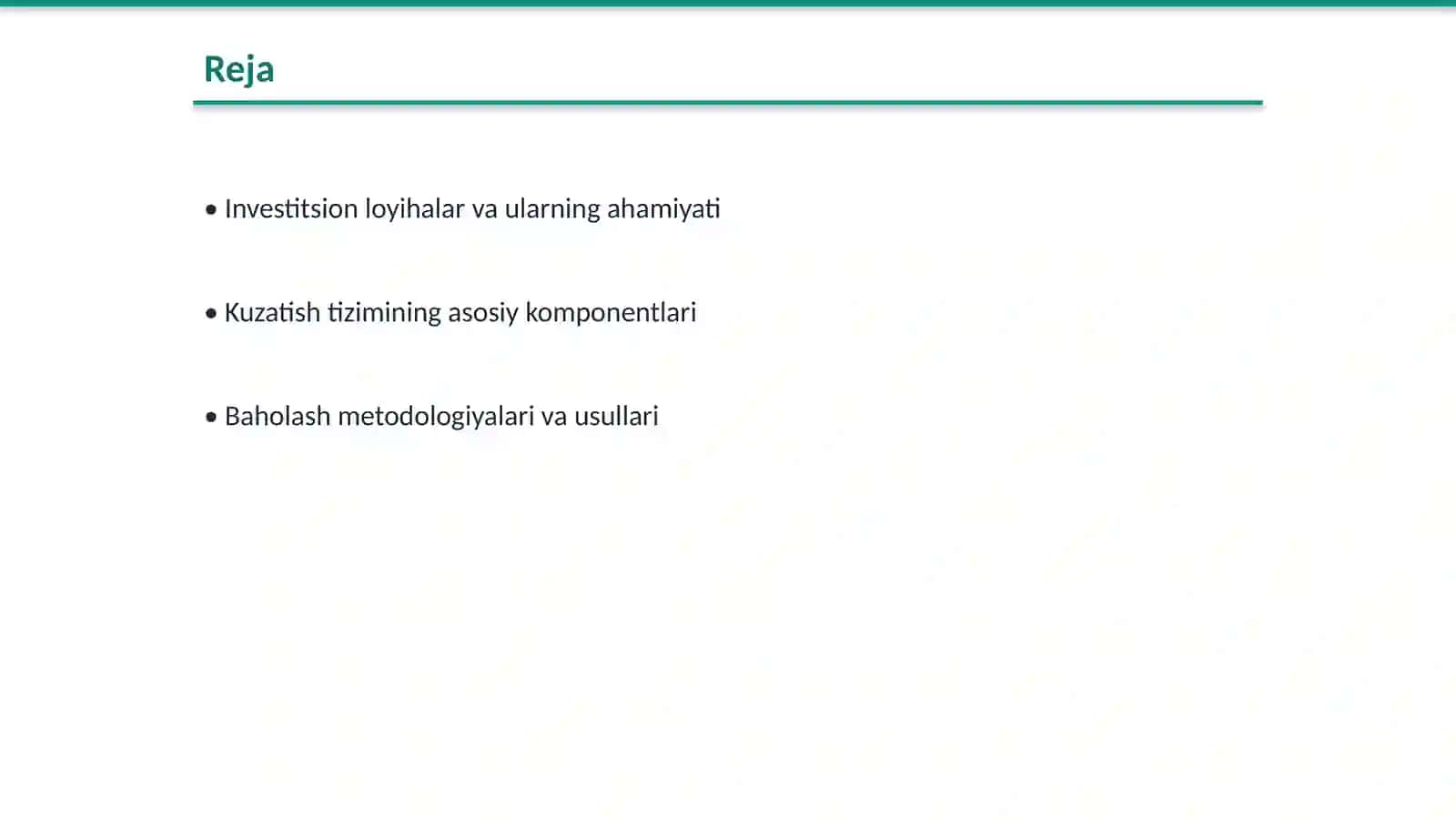 Investitsion loyihalarni kuzatish va baholash tizimini òrganish 2
