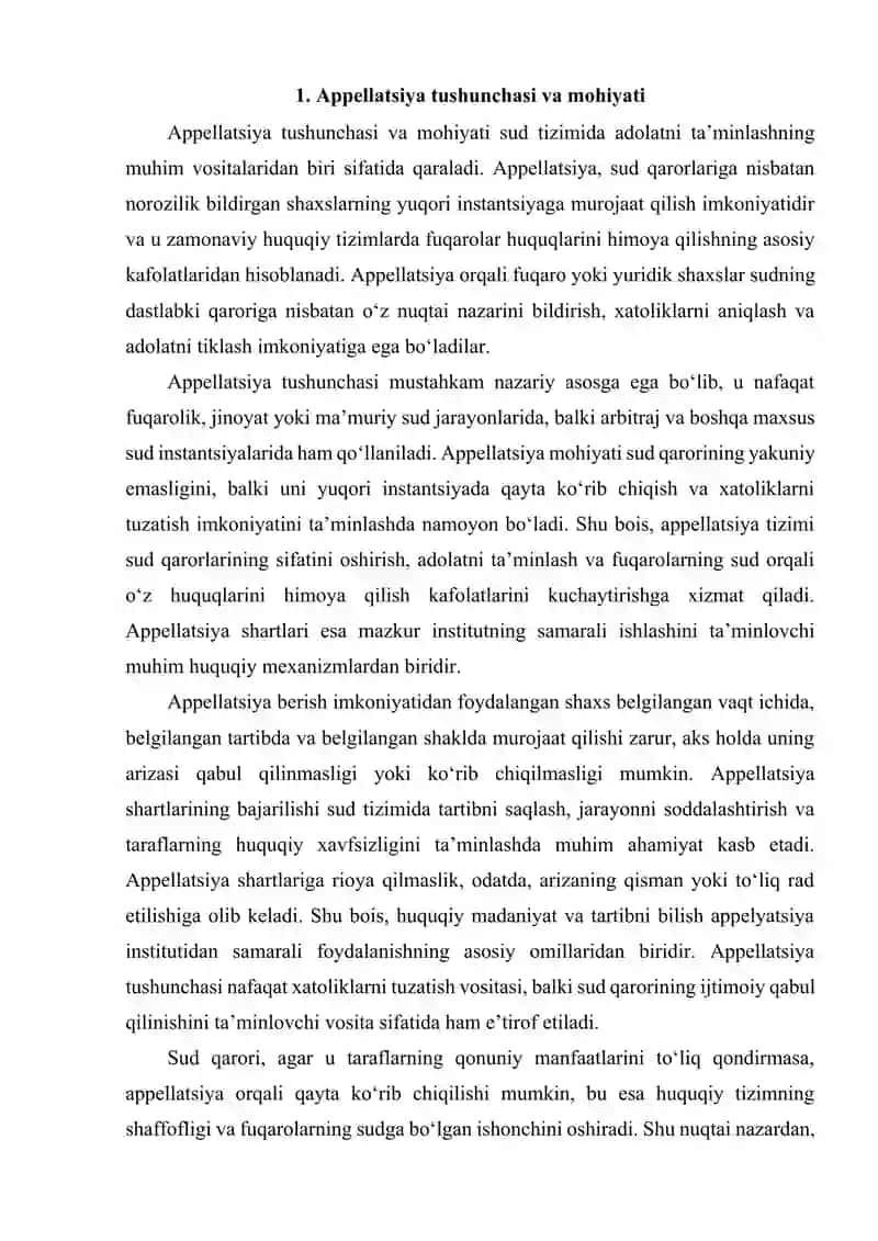 Appellatsiya shartlari 2