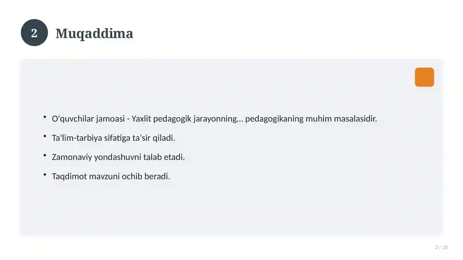 O'quvchilar jamoasi - Yaxlit pedagogik jarayonning asosiy shakli 2