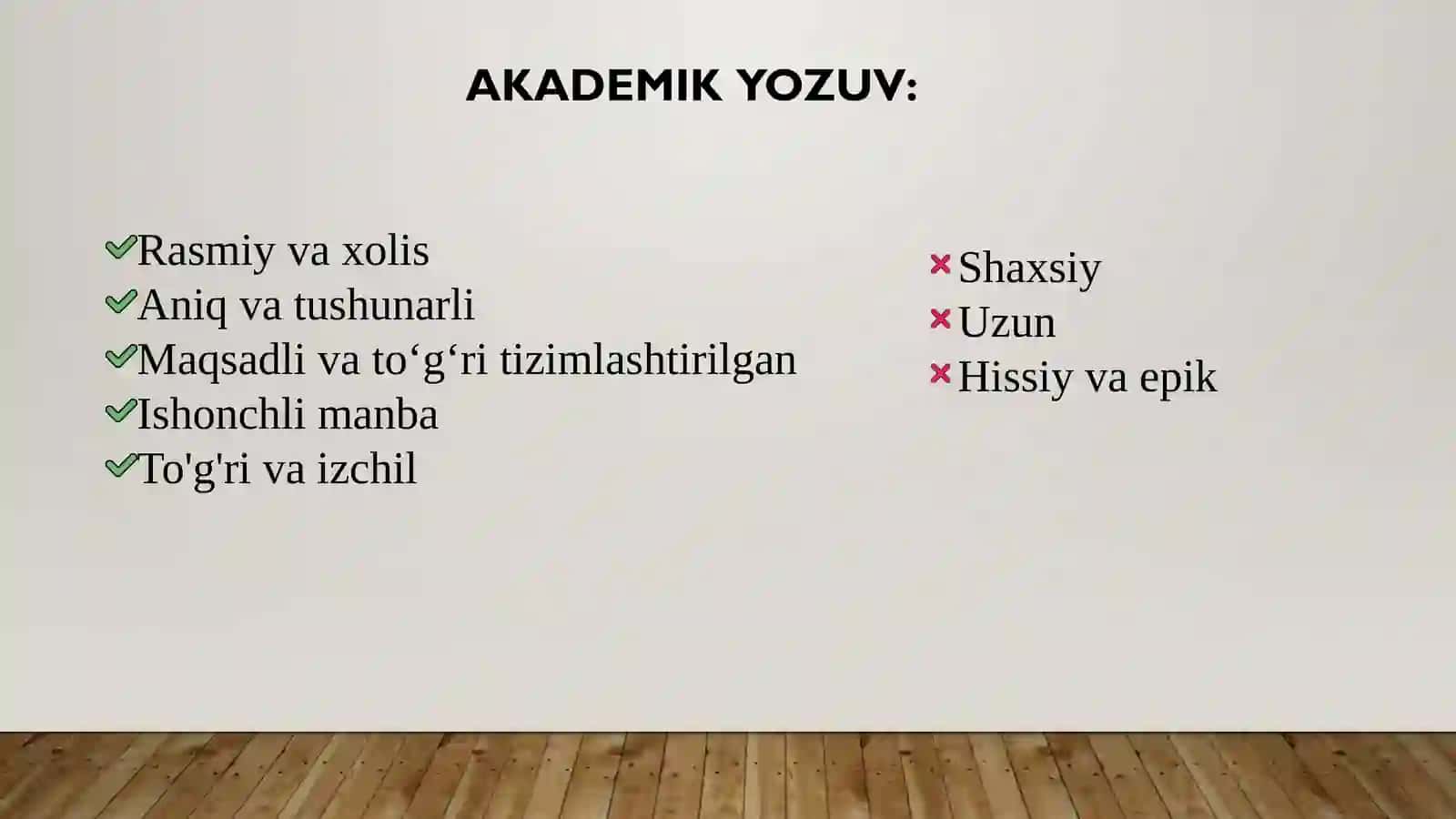 Akademik yozish qoidalari 2