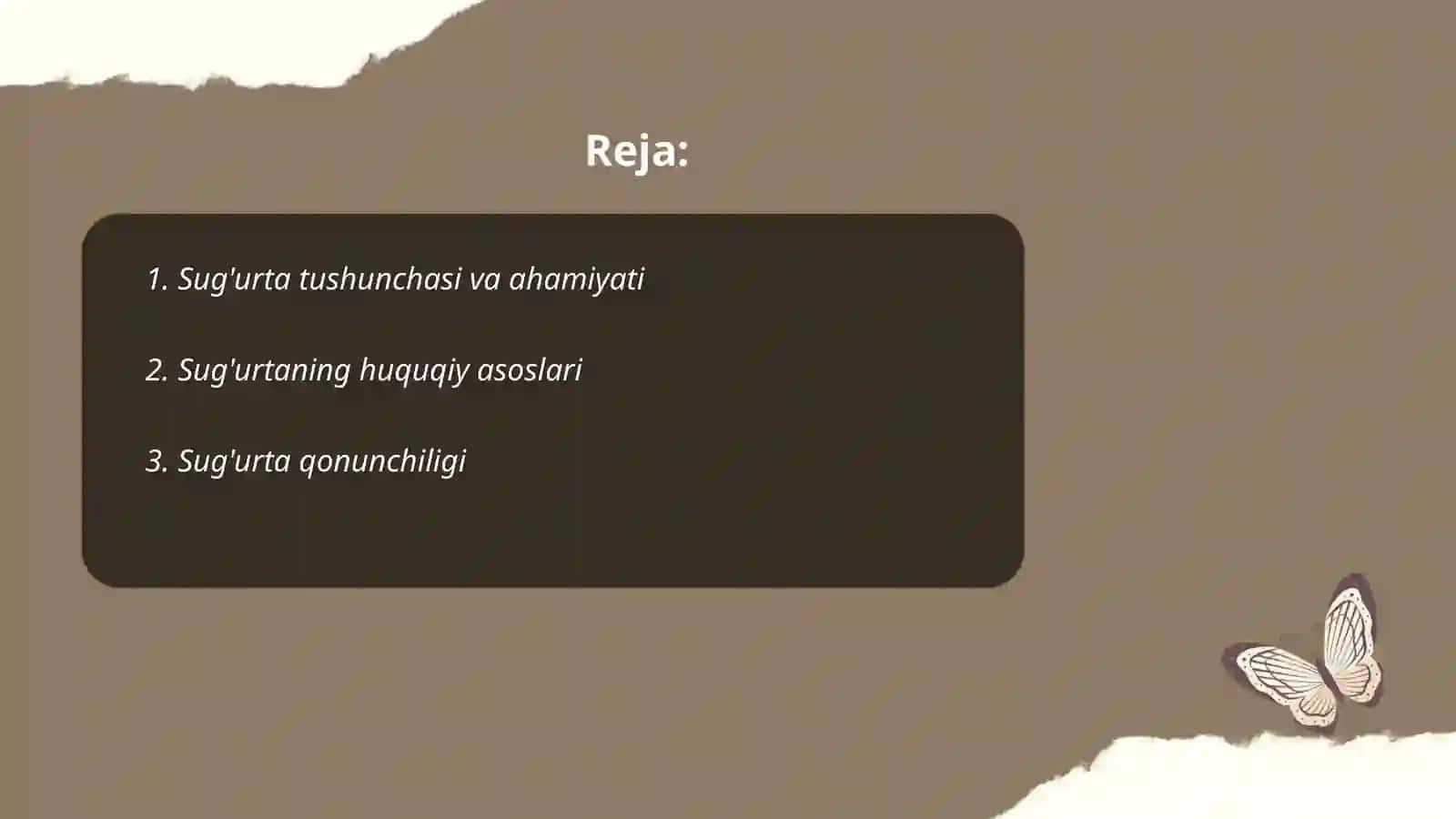 Sugurtaning huquqiy asoslari 2