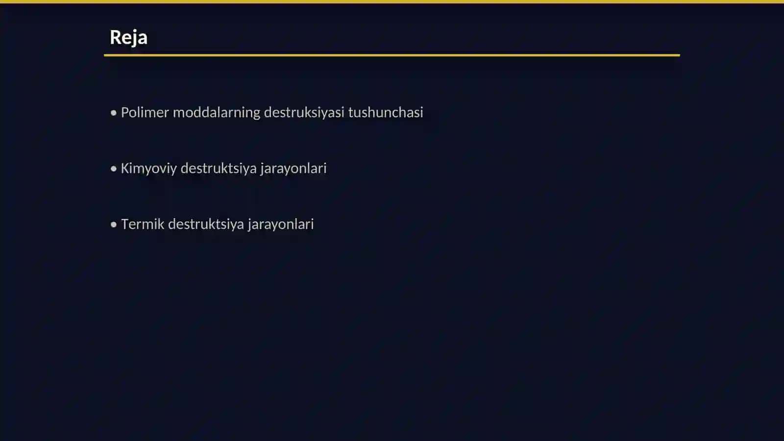 Polimer moddalarning destruktsiyasi 2