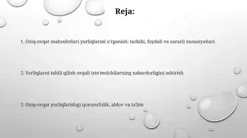Oziq-ovqat mahsulotlari 2