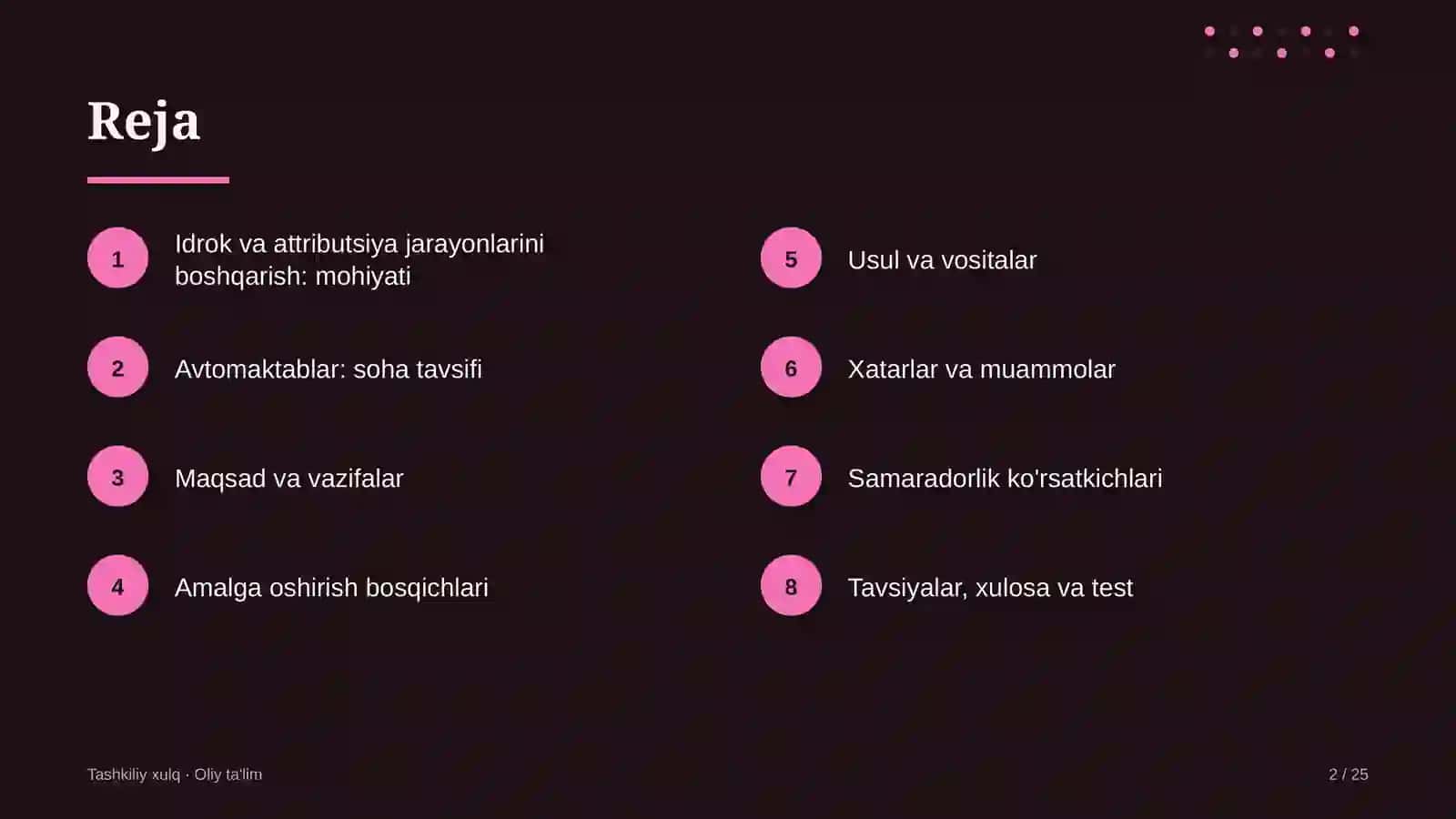 Avtomaktablarda idrok va attributsiya jarayonlarini boshqarish 2