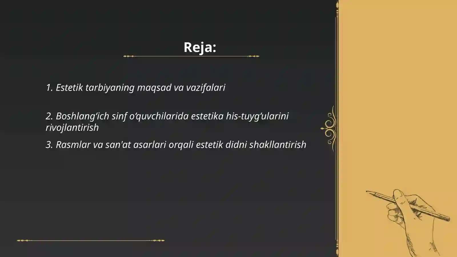 Estetik tarbiya 2
