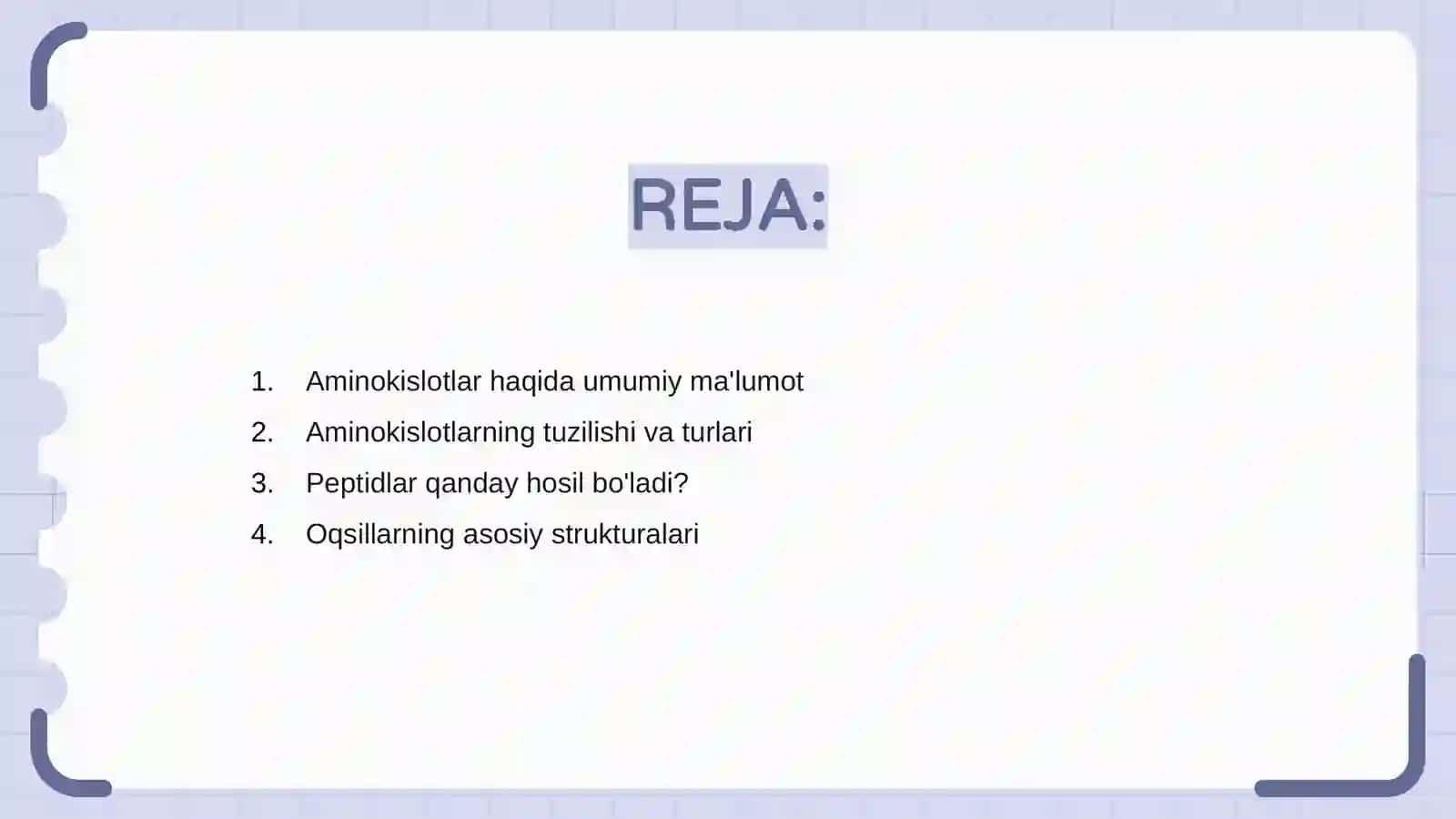 Aminokislotalar, peptidlar va oqsillar 2