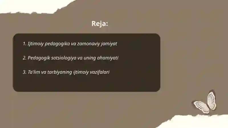 Ijtimoiy pedagogika va pedagogik sosialogiyaga ehtiyoj va zamonaviy jamiyat rivojining zaruriy shartlari 2