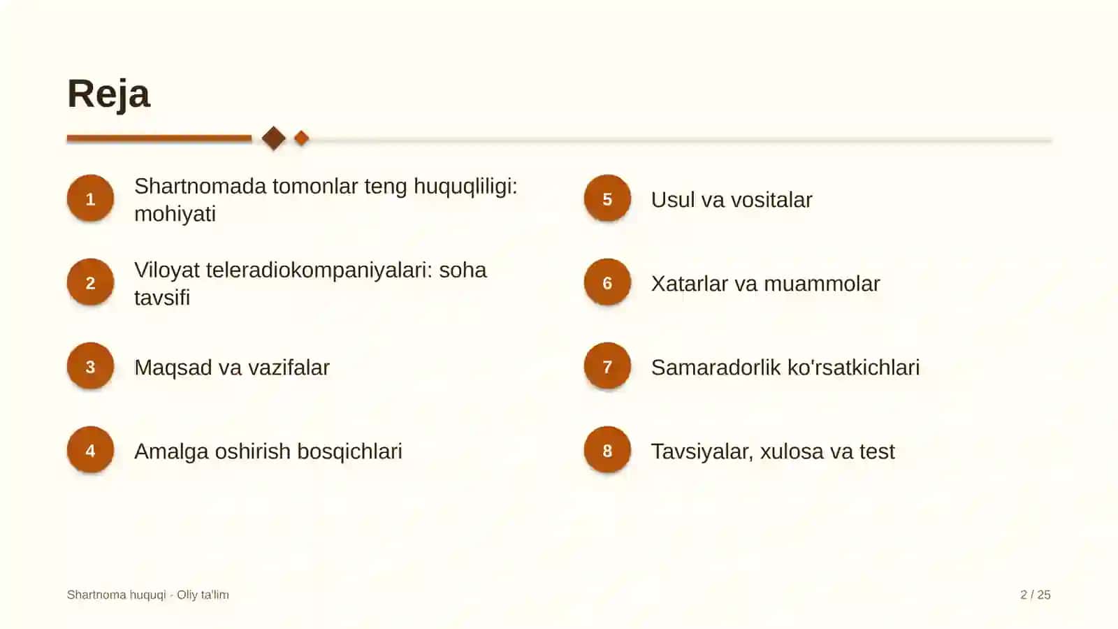 viloyat teleradiokompaniyalarida shartnoma tuzishda tomonlarning teng huquqliligini ta'minlash 3245 2