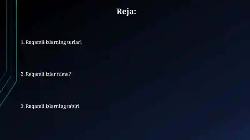 Raqamli izlar va ularning turlari 2