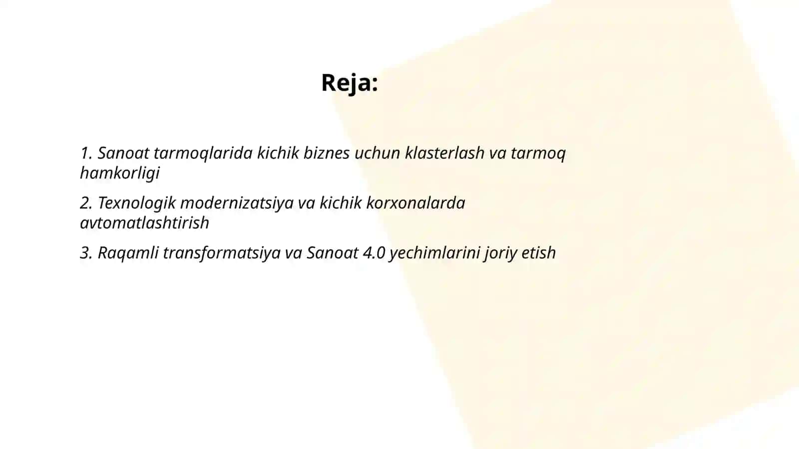 Sanoat tarmoqlarida kichik biznes uchun klasterlash va tarmoq hamkorligi 2