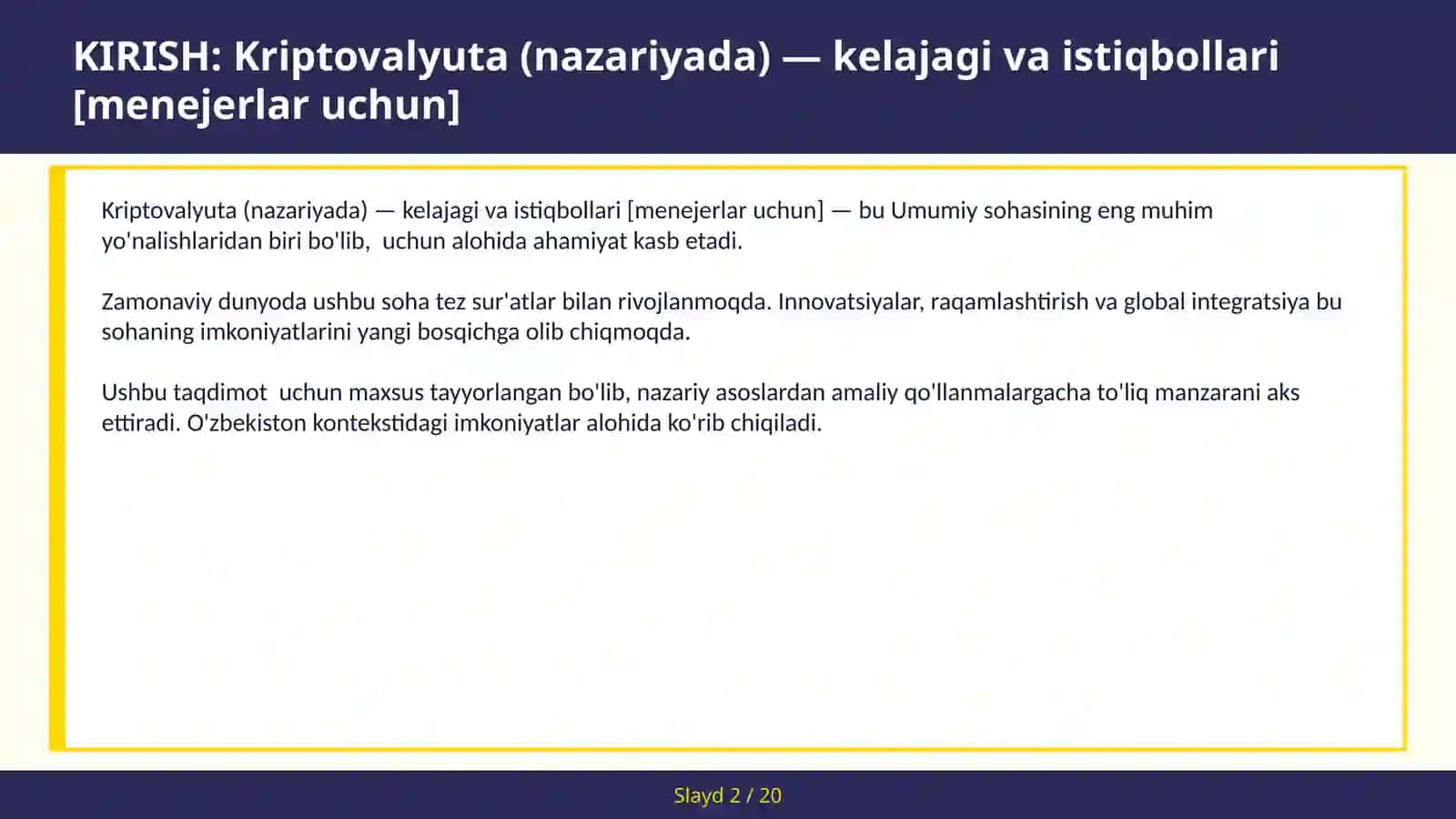 Kriptovalyuta (nazariyada) - kelajagi va istiqbollari [menejerlar uchun] 2