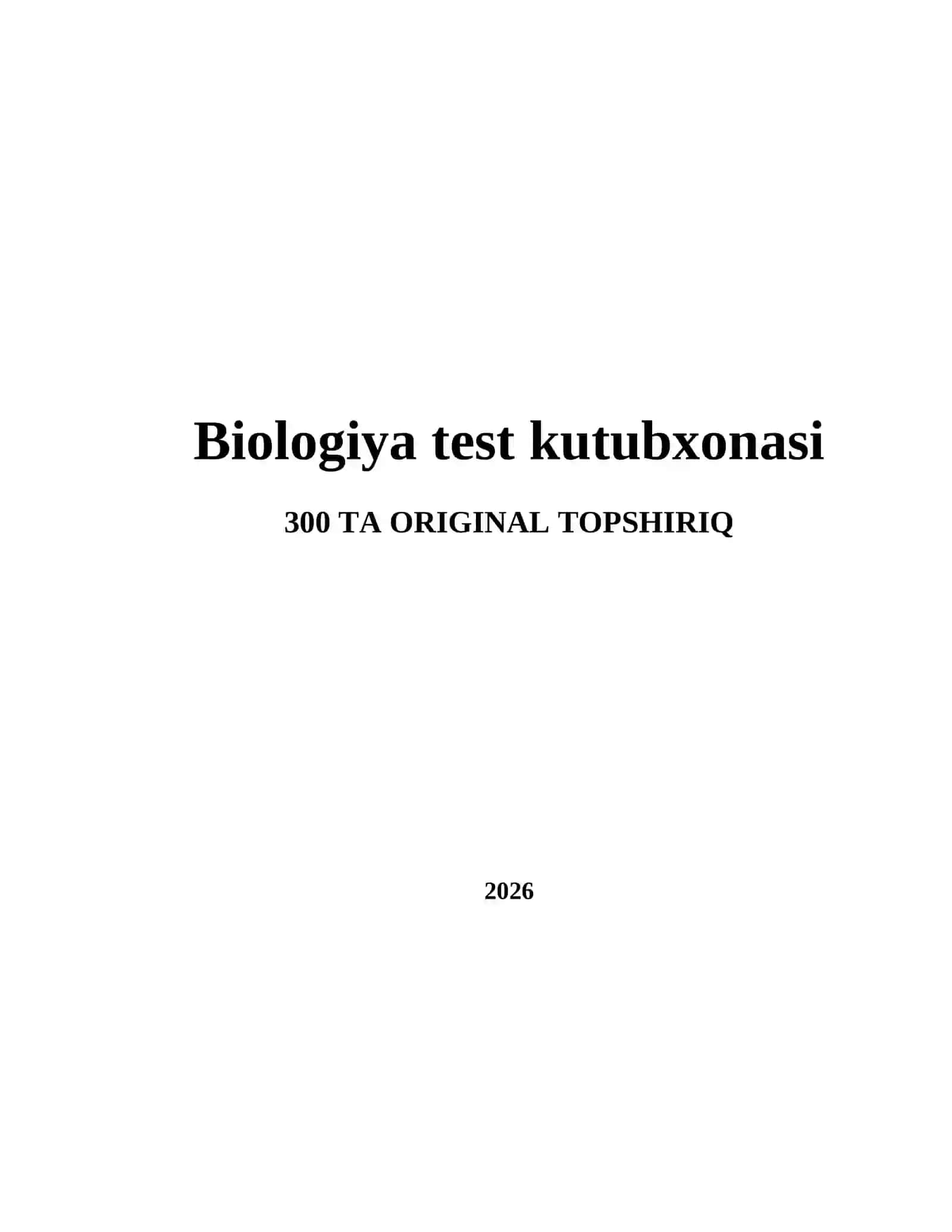 Biologiya test kutubxonasi 2