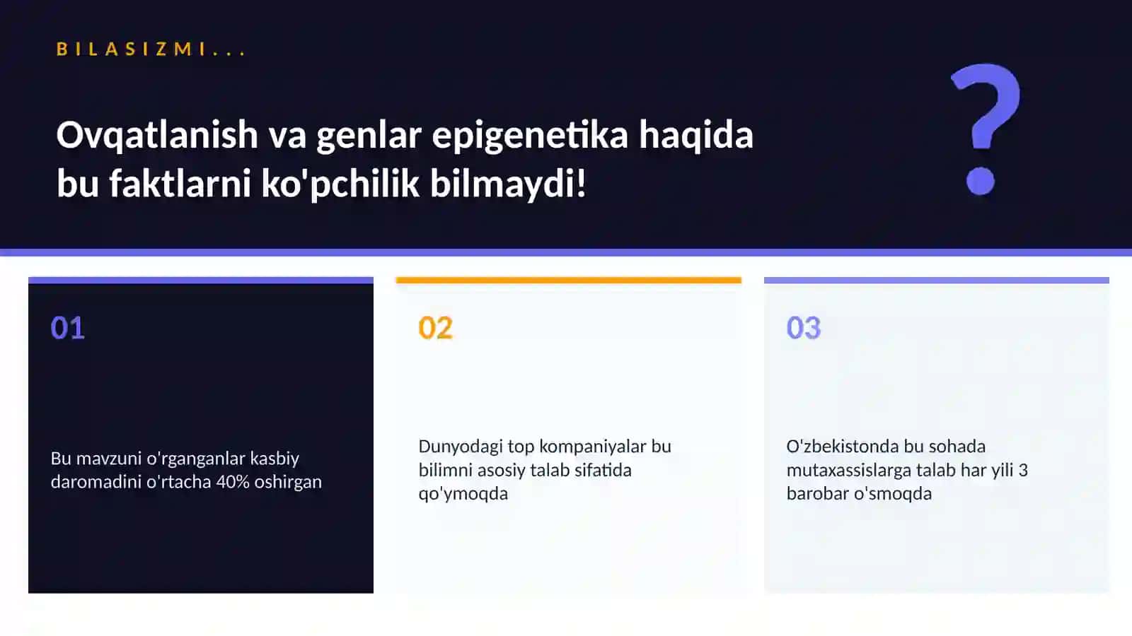 Ovqatlanish va genlar epigenetika 2
