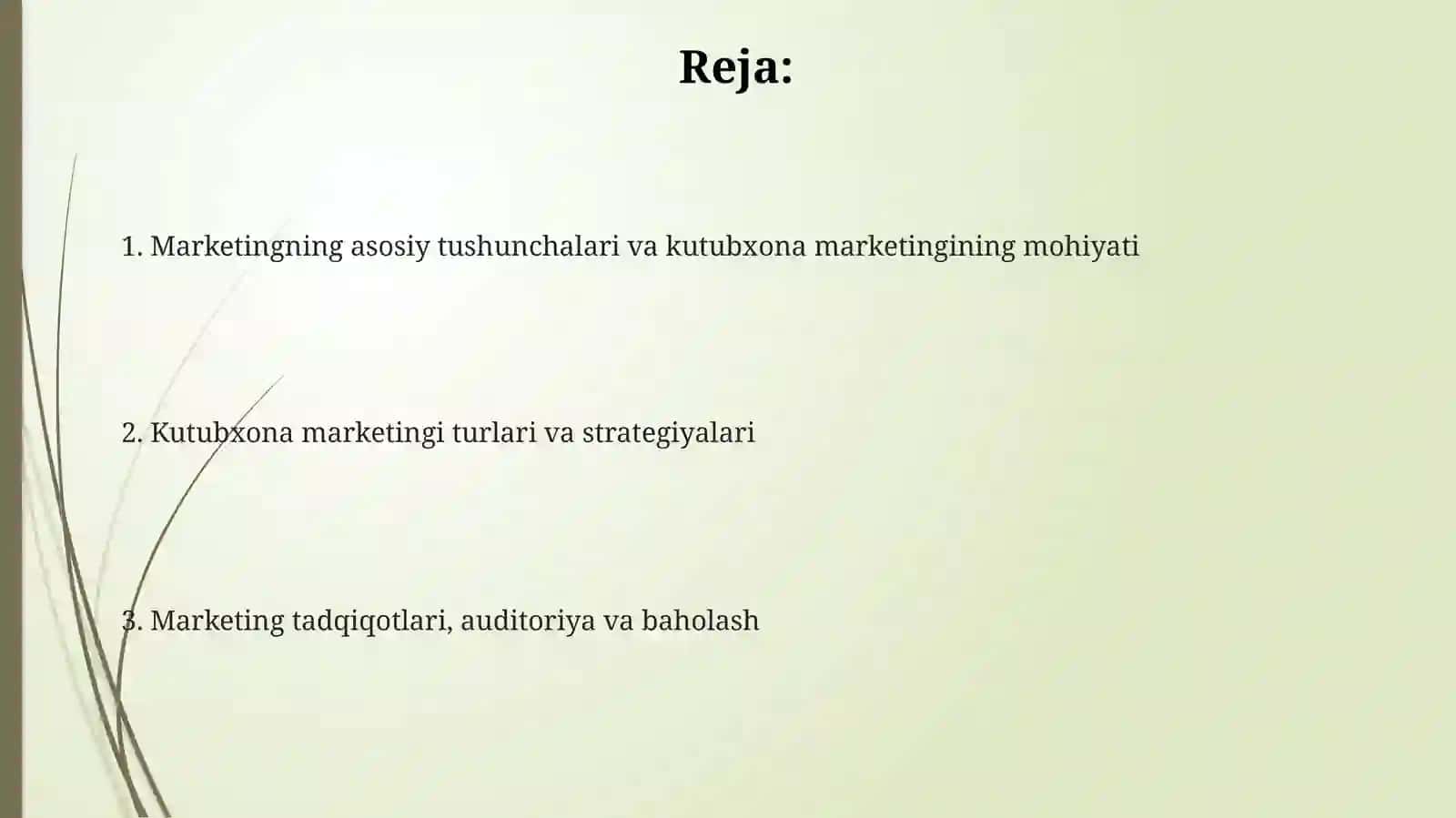 Axborot-kutubxona faoliyati marketingi: asosiy tushunchalari, mohiyati va turlari 2