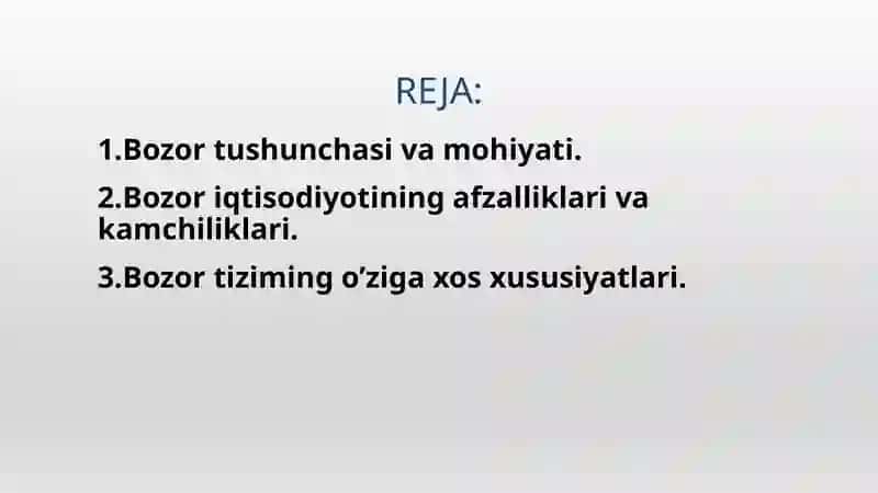 Bozor va uning o`izga xos tomonlari 2