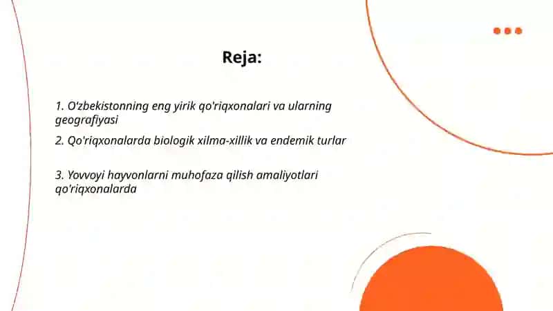 Õzbekistonning qo'riqxonalari Yõldosheva Zuhra 2