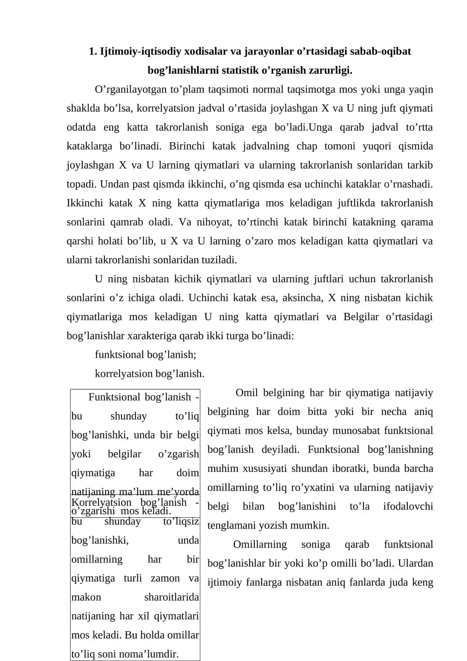 Regression-korrelyatsion tahlil 2