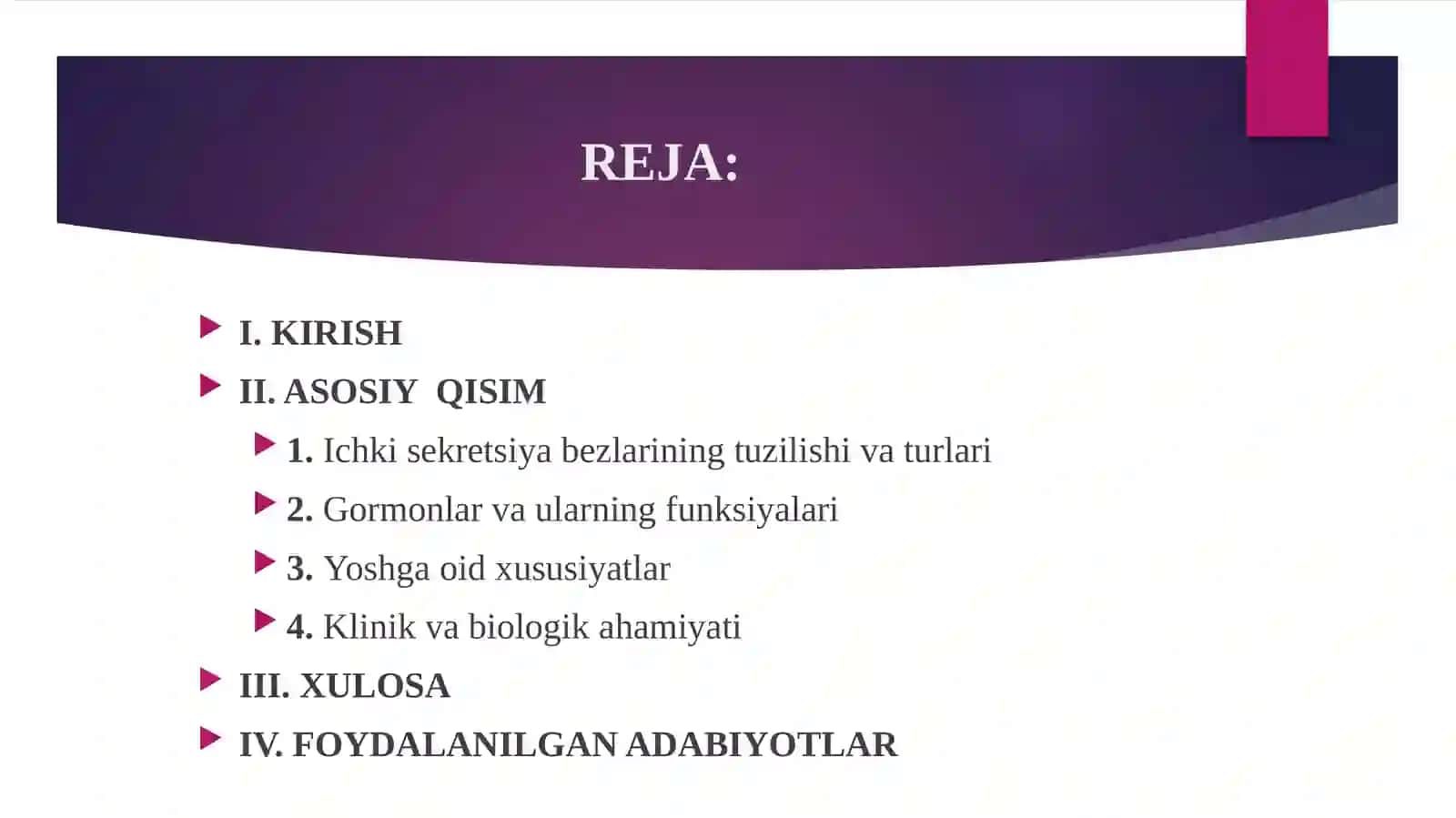 ICHKI SEKRETSIYA BEZLARI VA YOSHGA OID XUSUSIYATLARI 2