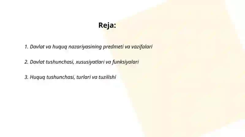 Yuridik fanlar tizimida Davlat va huquq nazariyasi 2