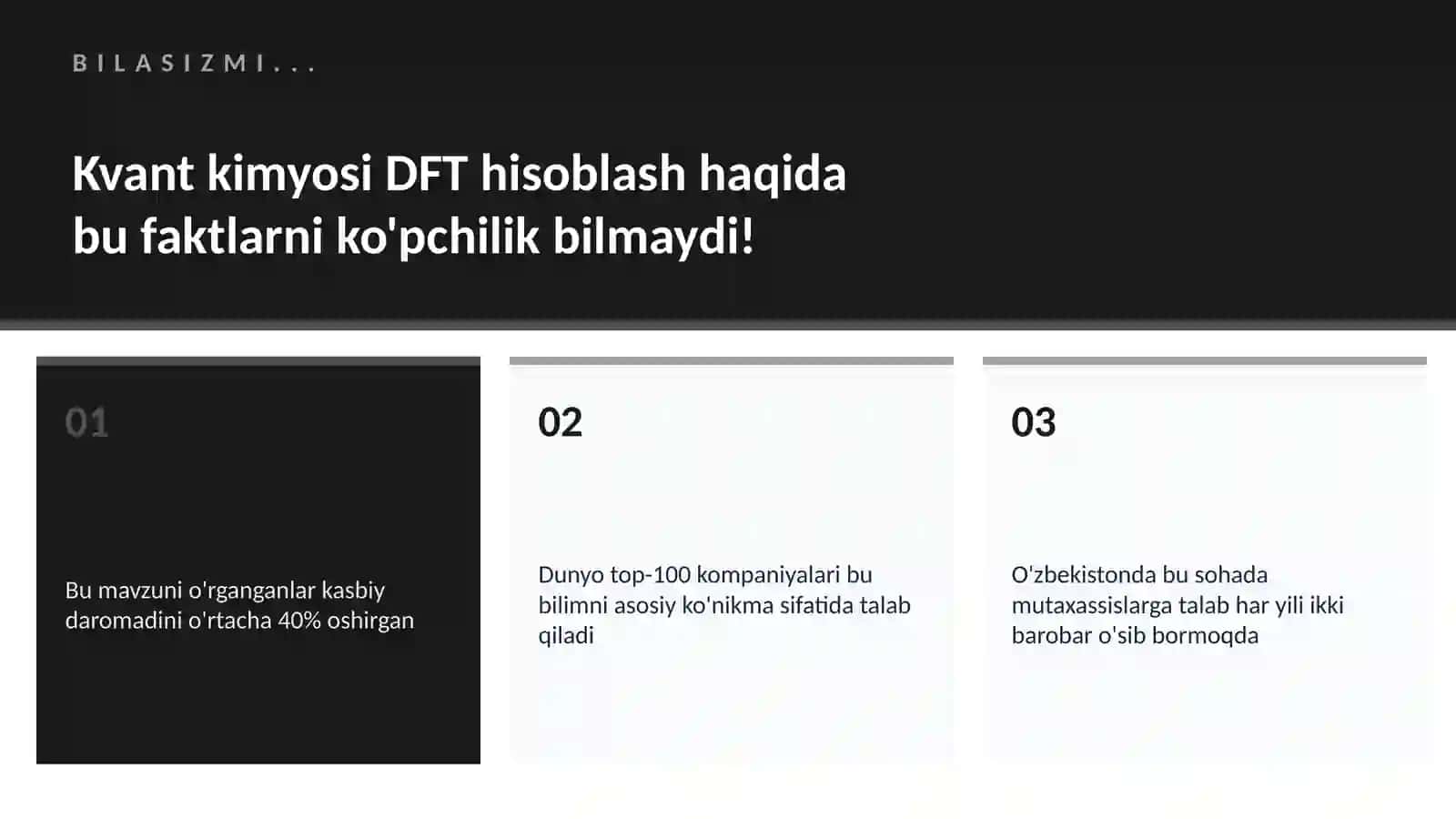 Kvant kimyosi DFT hisoblash 2