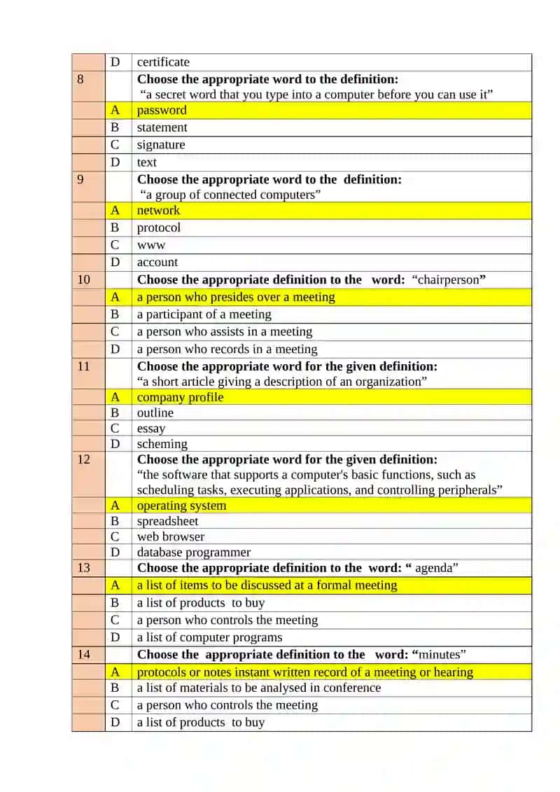 English Final control tests 2