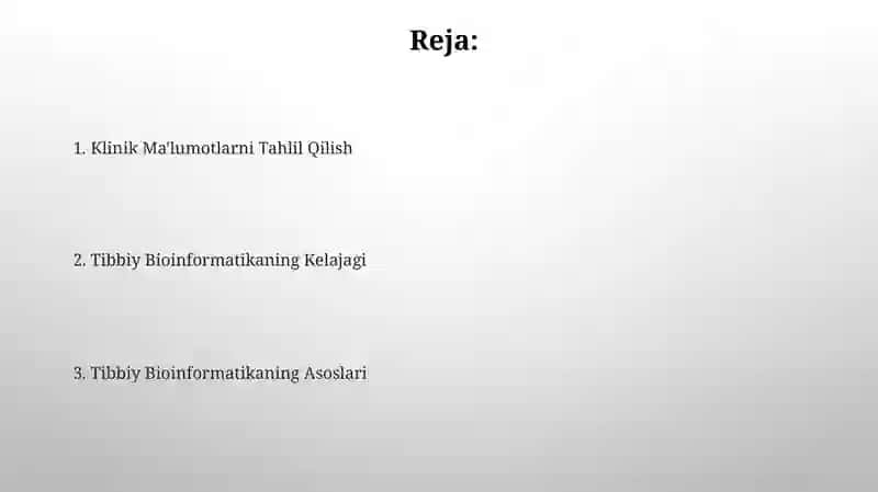 Tibbiy bioinformatika 2
