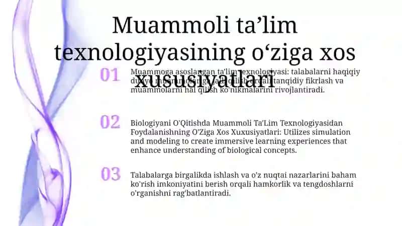 Biologiyani O'Qitishda Muammoli Ta'Lim Texnologiyasidan Foydalanishning O'Ziga Xos Xuxusiyatlari 2