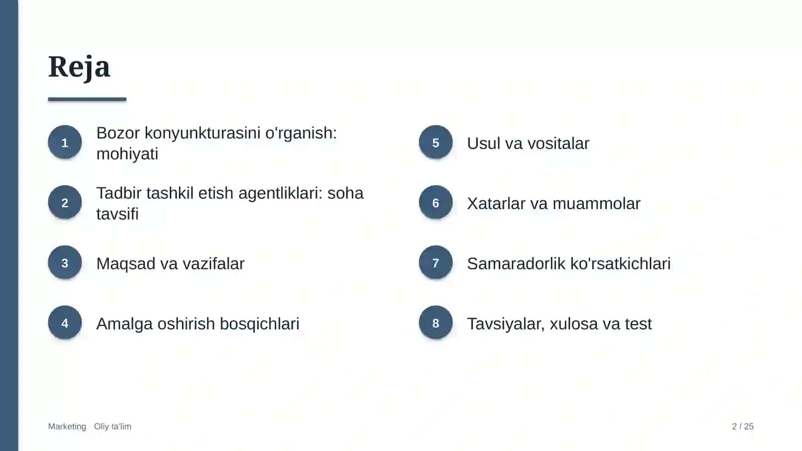 tadbirlarni tashkil etish agentliklarida bozor konyunkturasini o'rganish 9660 2